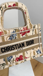 Christian Dior Mini Hibiscus Embroidered Floral Book Tote Bag