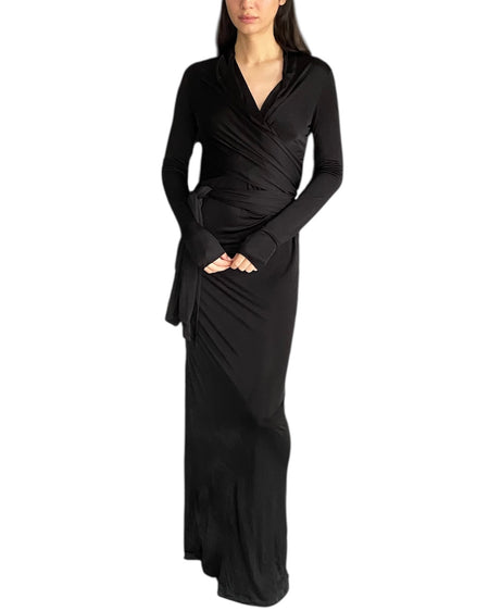 Saint Laurent Jersey Wrap Gown - M / 6