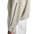 Brunello Cucinelli Beige Monili Sleeve Sweater - S