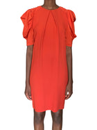 Chloe Orange Ruffle Shift Mini Dress - FR 38