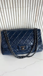 Chanel Large Navy Quilted Leather Coco Soft Flap Bag