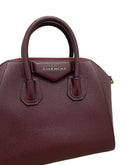 Givenchy Burgundy Grained Calfskin Mini Antigona Two Way Bag