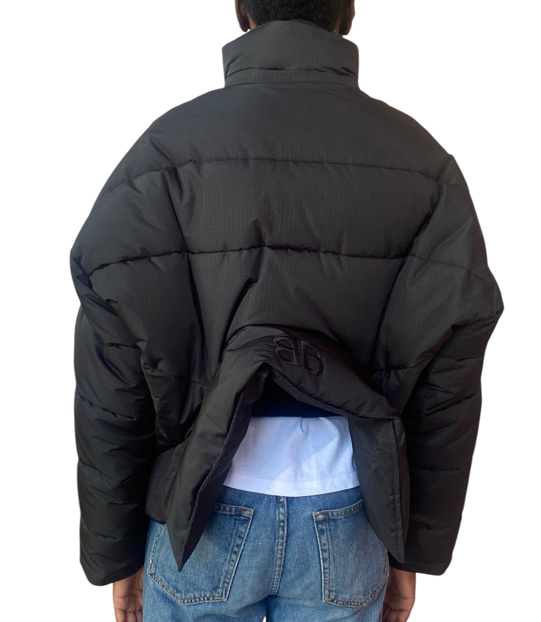 Balenciaga Black Upside Down Puffer Jacket - 34 / US 4