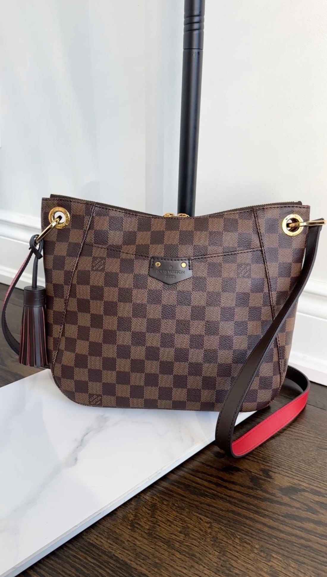 Louis Vuitton Damier Ebene Coated Canvas Southbank Crossbody Messenger Bag