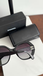 Chanel Black Oversized Sequin CC 5451 Sunglasses