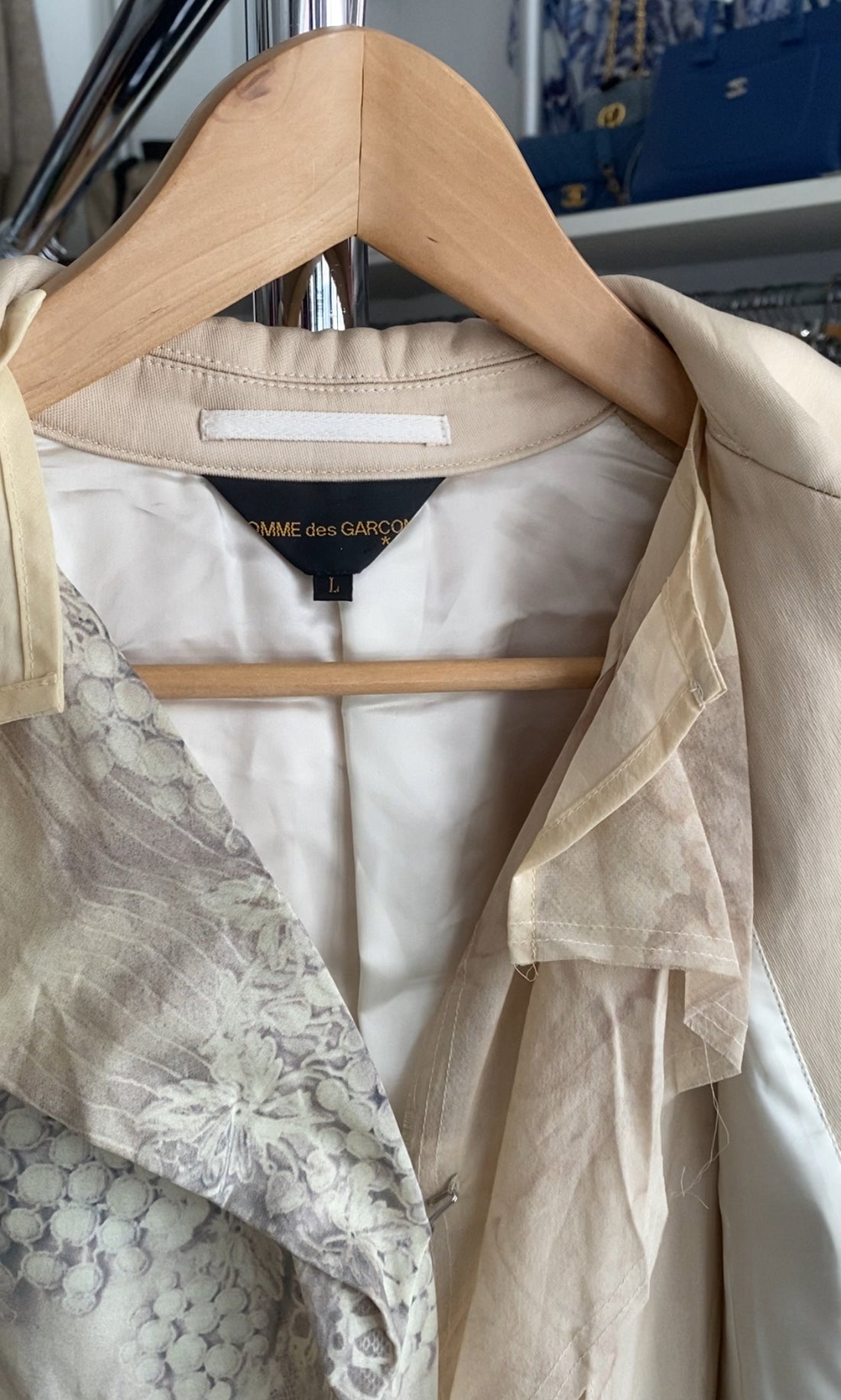 Comme Des Garçons Ivory 2005 "Broken Bride" Wedding Ensemble Dress Coat - L