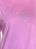 Balenciaga Pink Rhinestone Oversized Logo Tee - XS
