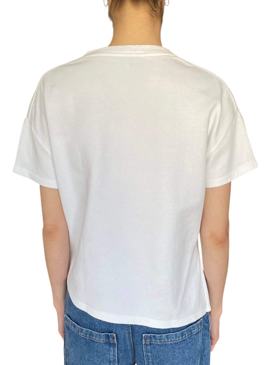 Loewe White Anagram Asymmetric Logo Tee - XS / US 2-4