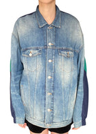 Balenciaga Blue & Green Combo Denim Jacket - L