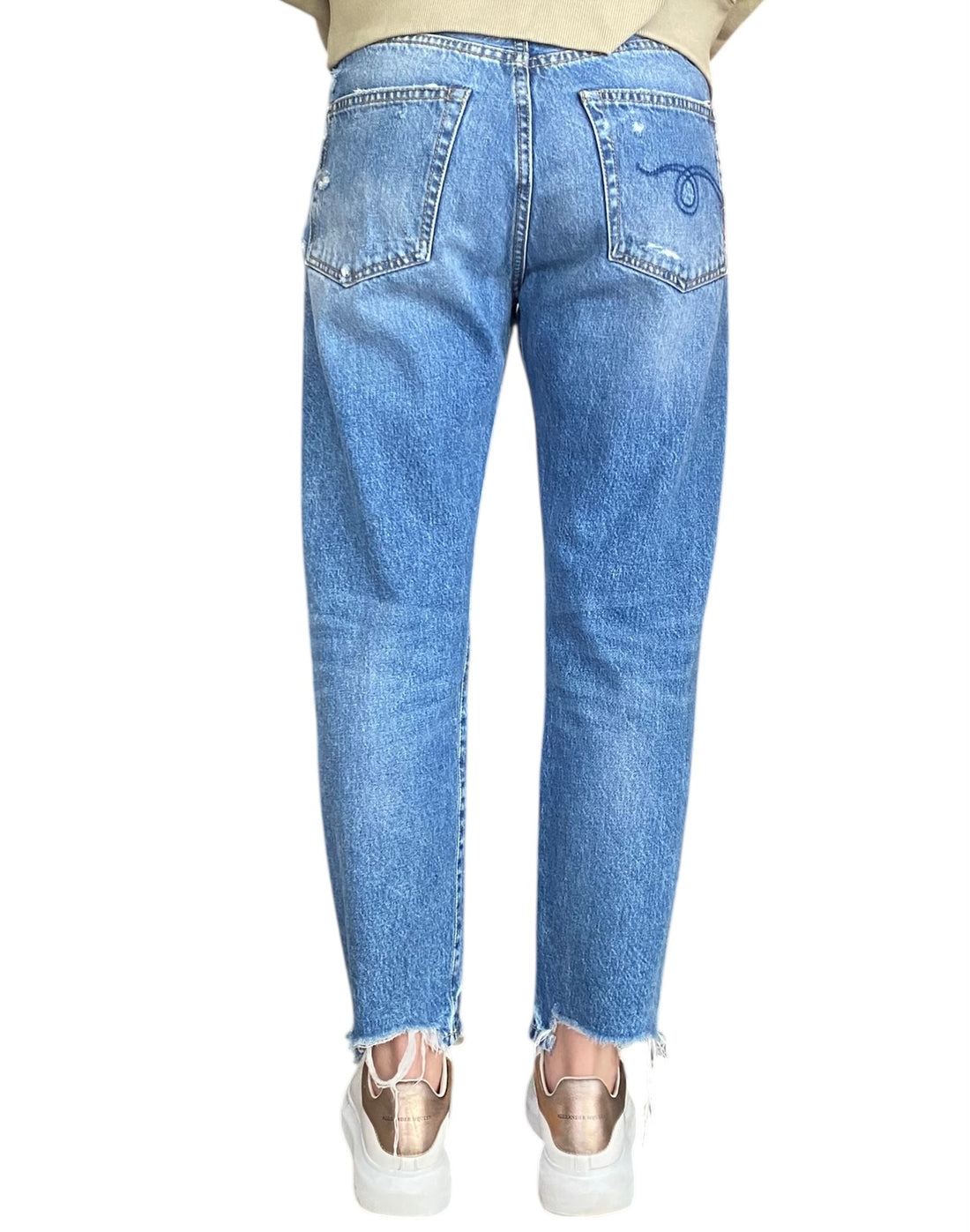 R13 Distressed Mom Denim - W26