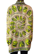 Versace Lime Green Le Maschere Baroque Logo Shirt - IT 54 / XL