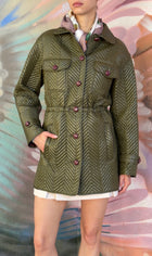 Gucci Nylon Chevron Quilted Shell Jacket - IT 42 / US 6
