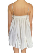 Area White Cotton Crystal Embellished Poplin Mini Dress - US 2-4