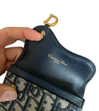 Christian Dior Oblique Canvas Saddle Gusset Card Holder
