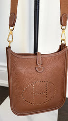 Hermes Gold Clemence Evelyne 16 TPM Crossbody Bag