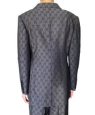 Gucci Grey 2025 Monogram Double Breasted Blazer - 42