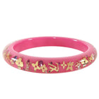 Louis Vuitton Pink Resin Crystal Logo Bangle Bracelet