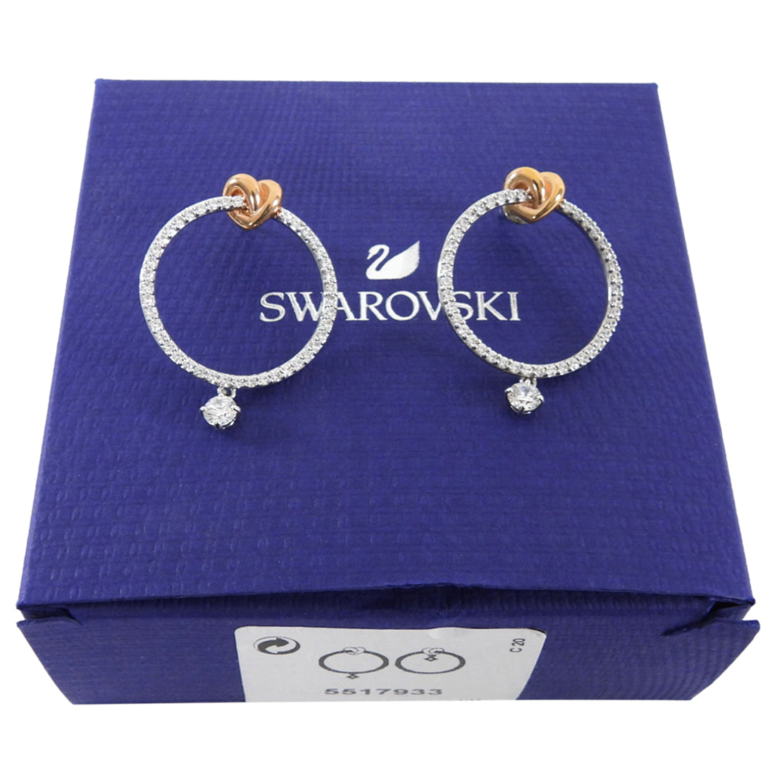Swarovski  Crystal Lifelong Heart Hoop Earrings