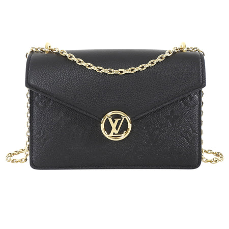 Louis Vuitton Black Empriente Leather Rosy Wallet on Chain Bag