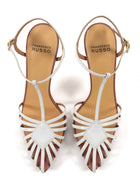 Francesco Russo Patent Leather Cage Strappy Pointed High Heel Sandals - 38.5