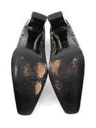 Fendi Brown Zucca FF Canvas Square Toe Pumps - 6M