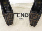 Fendi Brown Zucca FF Canvas Square Toe Pumps - 6M
