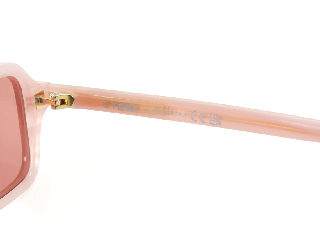 Fendi Blush Pink Acetate Selleria Rectangle Sunglasses FE40174I 64Z 51