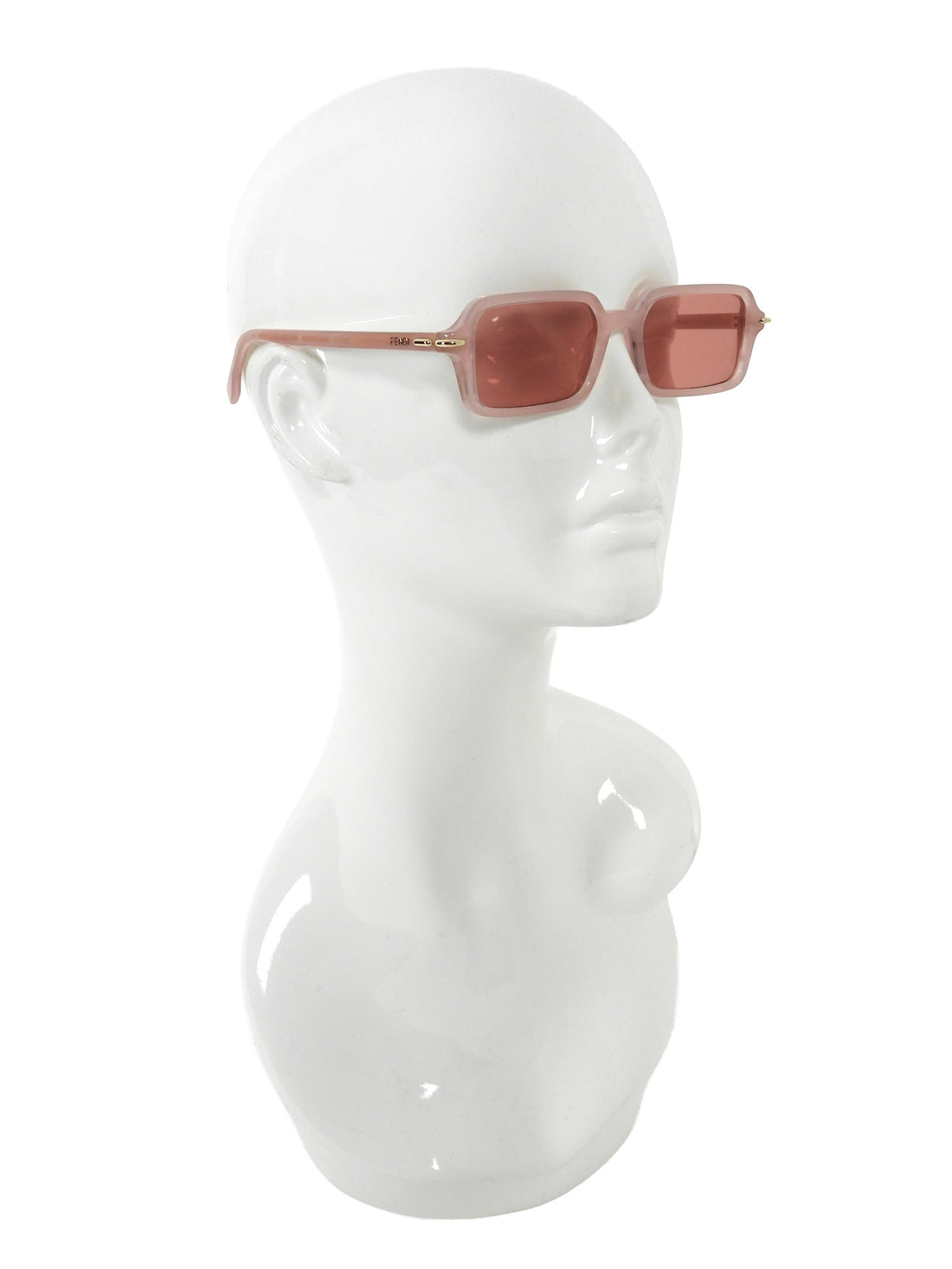 Fendi Blush Pink Acetate Selleria Rectangle Sunglasses FE40174I 64Z 51