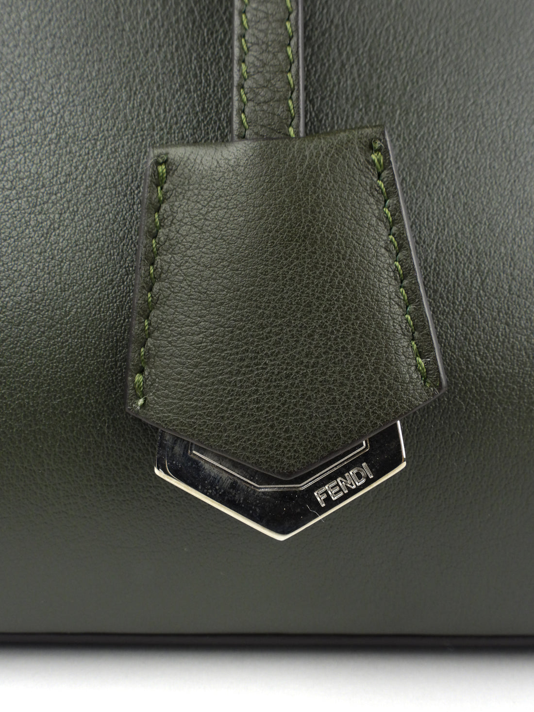 Fendi Dark Green Leather 3Jours Two Way Tote Bag