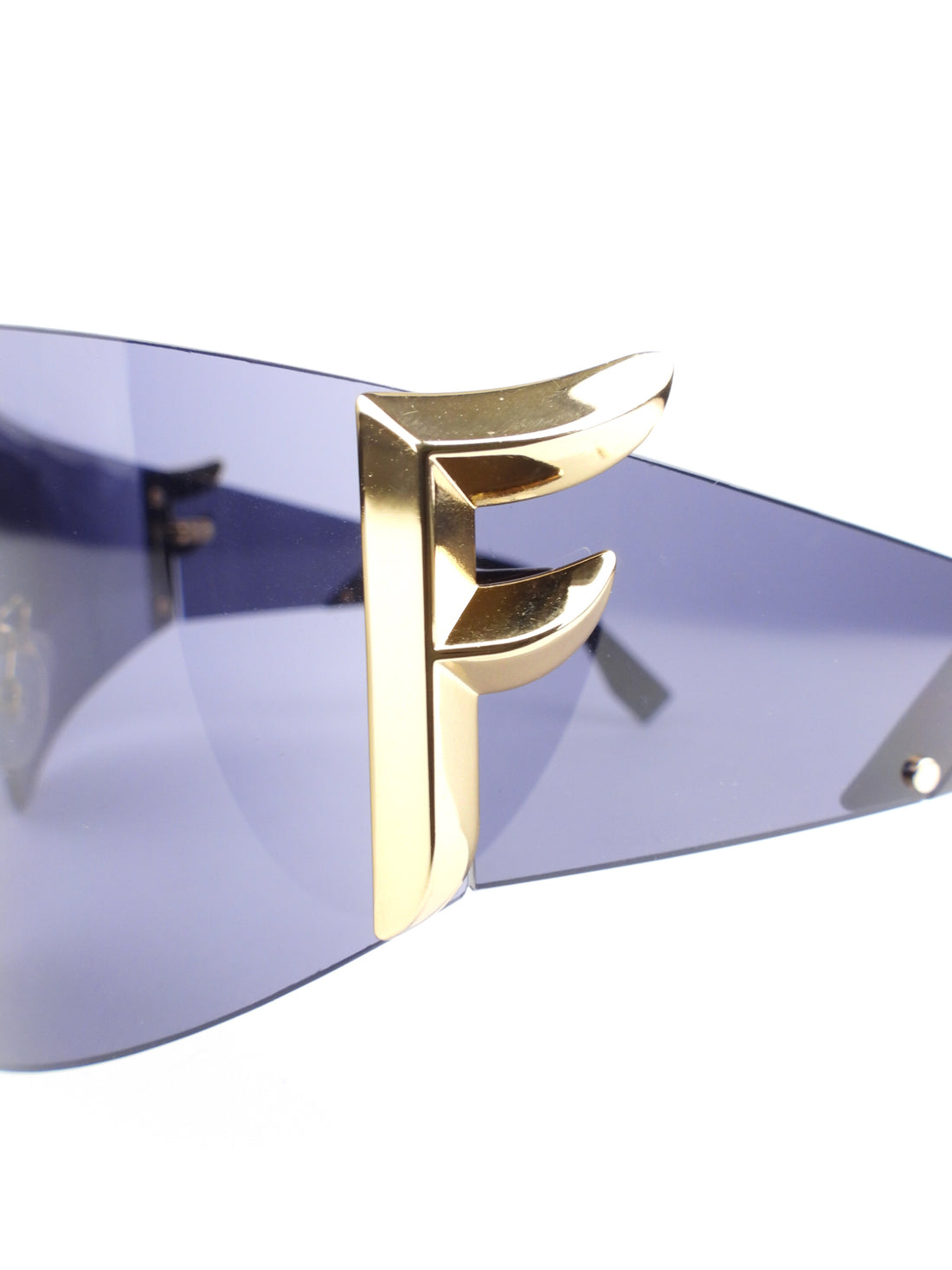 Fendi Grey and Black Oversized Shield Sunglasses FF0382/S