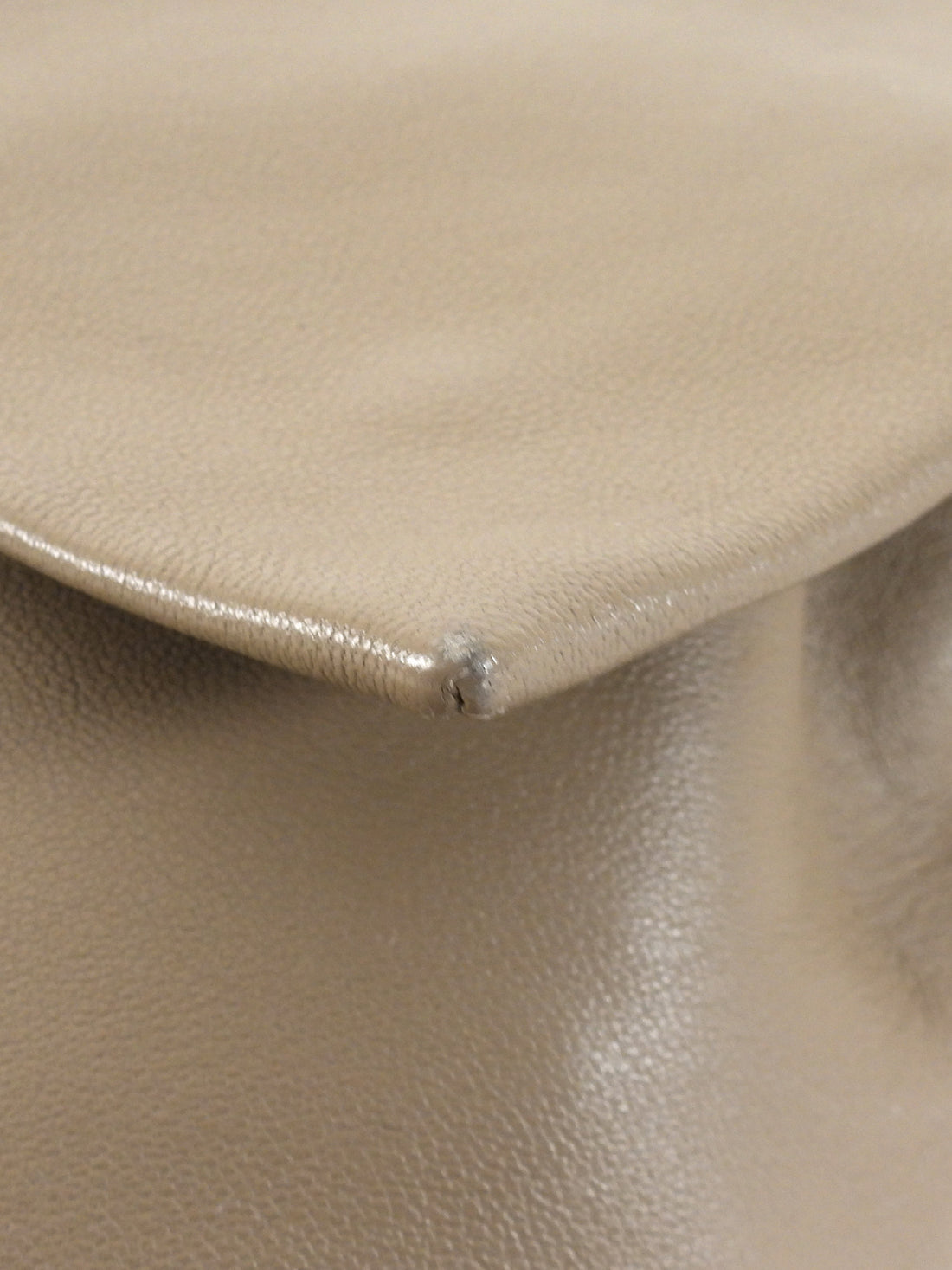 Fendi Taupe Soft Leather Baguette Two Way Bag