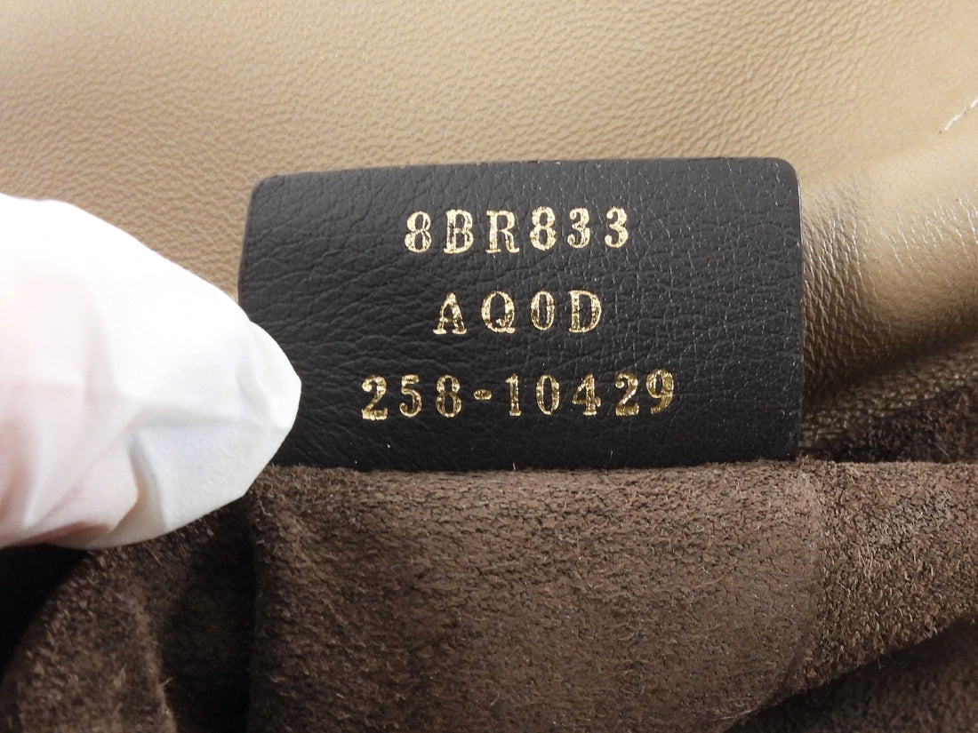 Fendi Taupe Soft Leather Baguette Two Way Bag