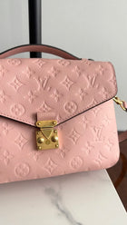 Louis Vuitton Pochette Metis Monogram Empreinte Pink Leather Bag