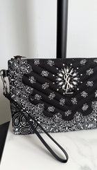 Saint Laurent Bandana Quilted Small Wristlet Pouch