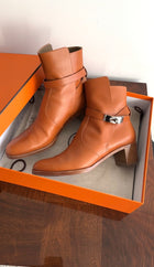 Hermes Brown Leather Frenchie 50 Ankle Boot - 39.5 / 8.5