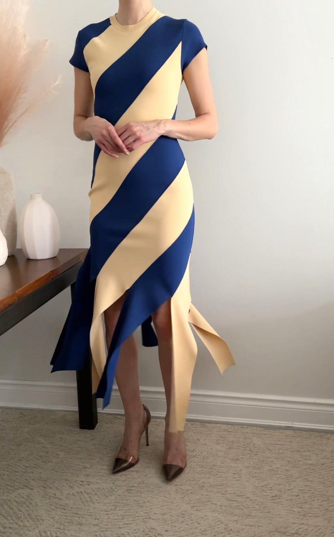 Stella McCartney Stripe Fringe Bandage Dress - 4