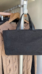Prada Vintage Grey Knit East West Tote Bag