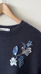 Dior Navy Embellished Cashmere Pullover Sweater - S / M