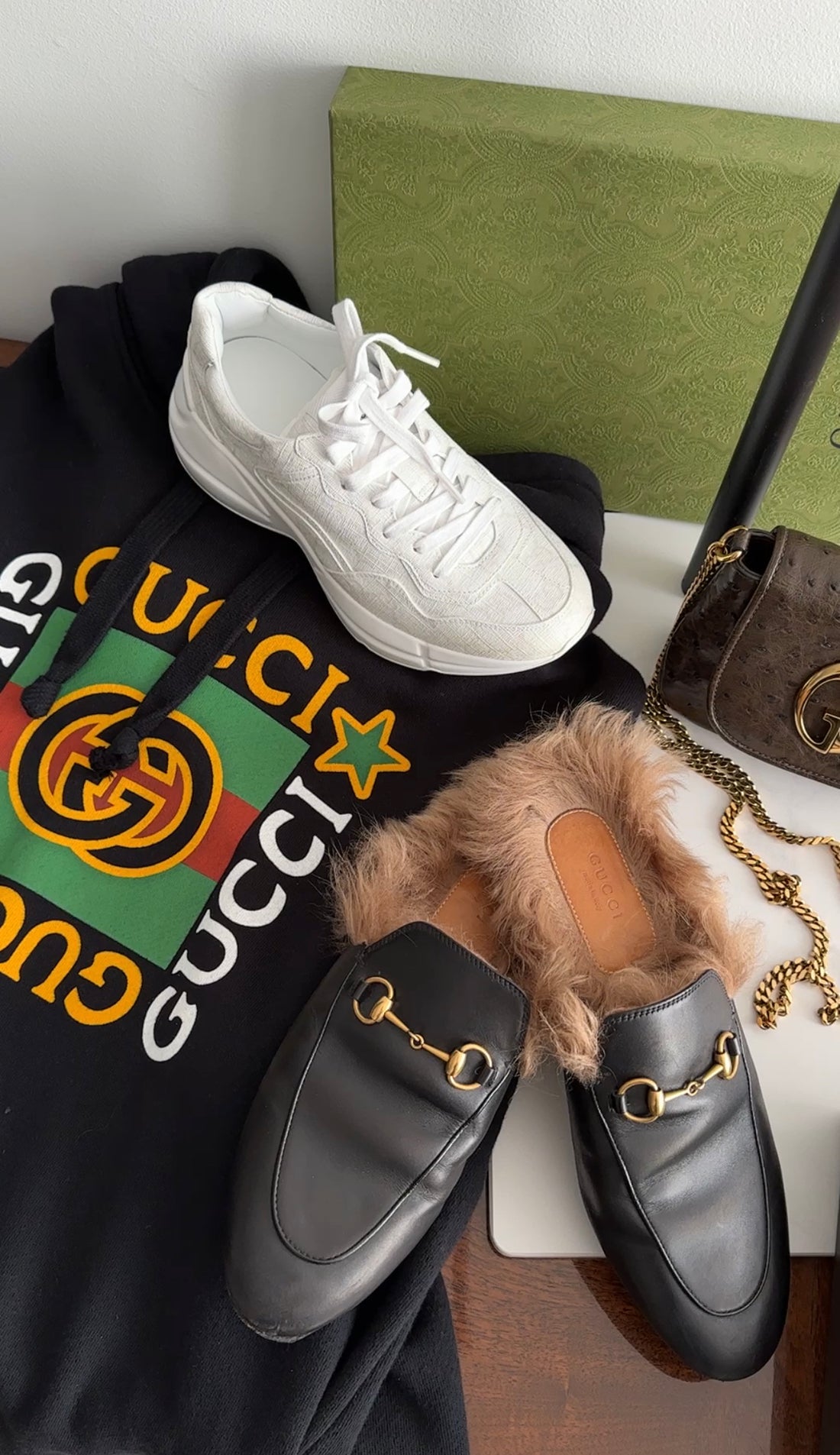 Gucci Rython White Monogram Gucci White Monogram Canvas Rhyton Sneakers - 6 – I MISS YOU VINTAGE
