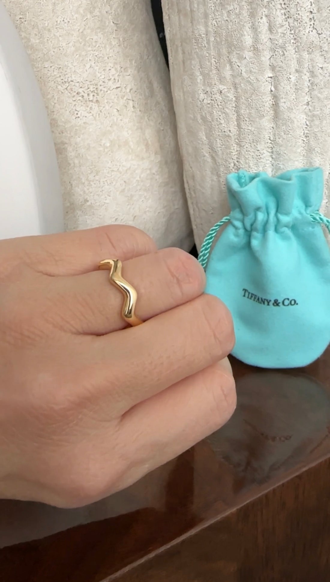 Tiffany & Co. Paloma Picasso 18k Yellow Gold Zig Zag Ring - USA 5