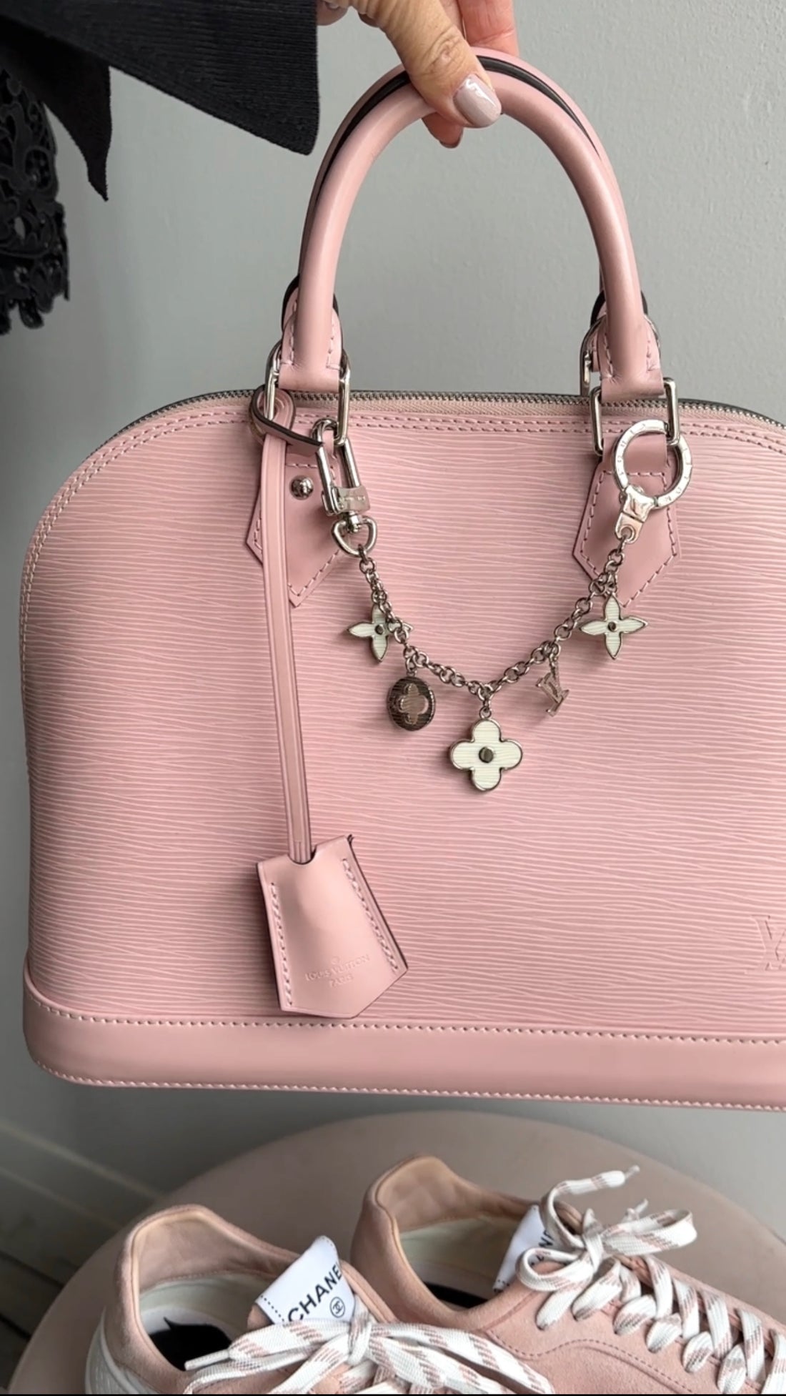 Louis Vuitton Pink Epi Leather Alma PM with Charms