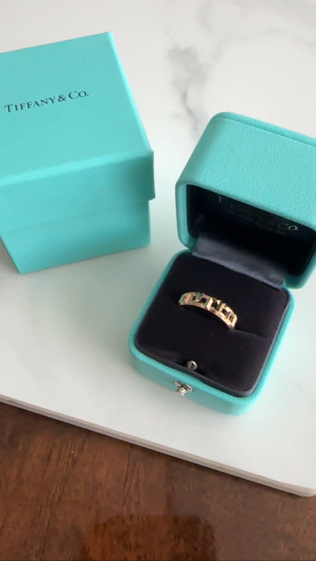 Tiffany T True Rose Gold Wide Band Ring - 8