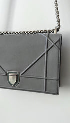 Dior Medium Grey Leather Diorama Flap Bag