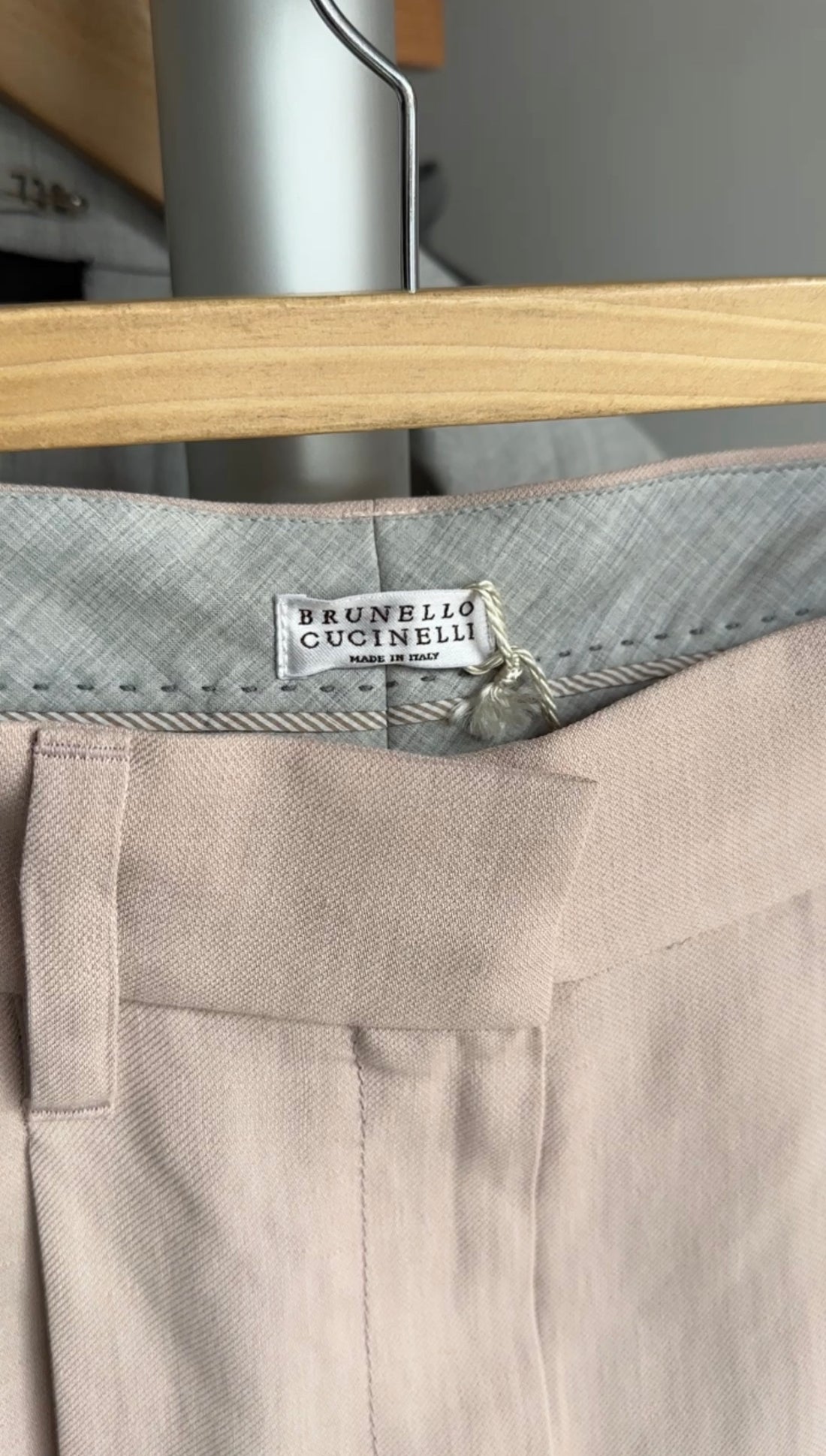 Brunello Cucinelli Light Shell Pink Linen Pants - IT36 / FR32 / USA0