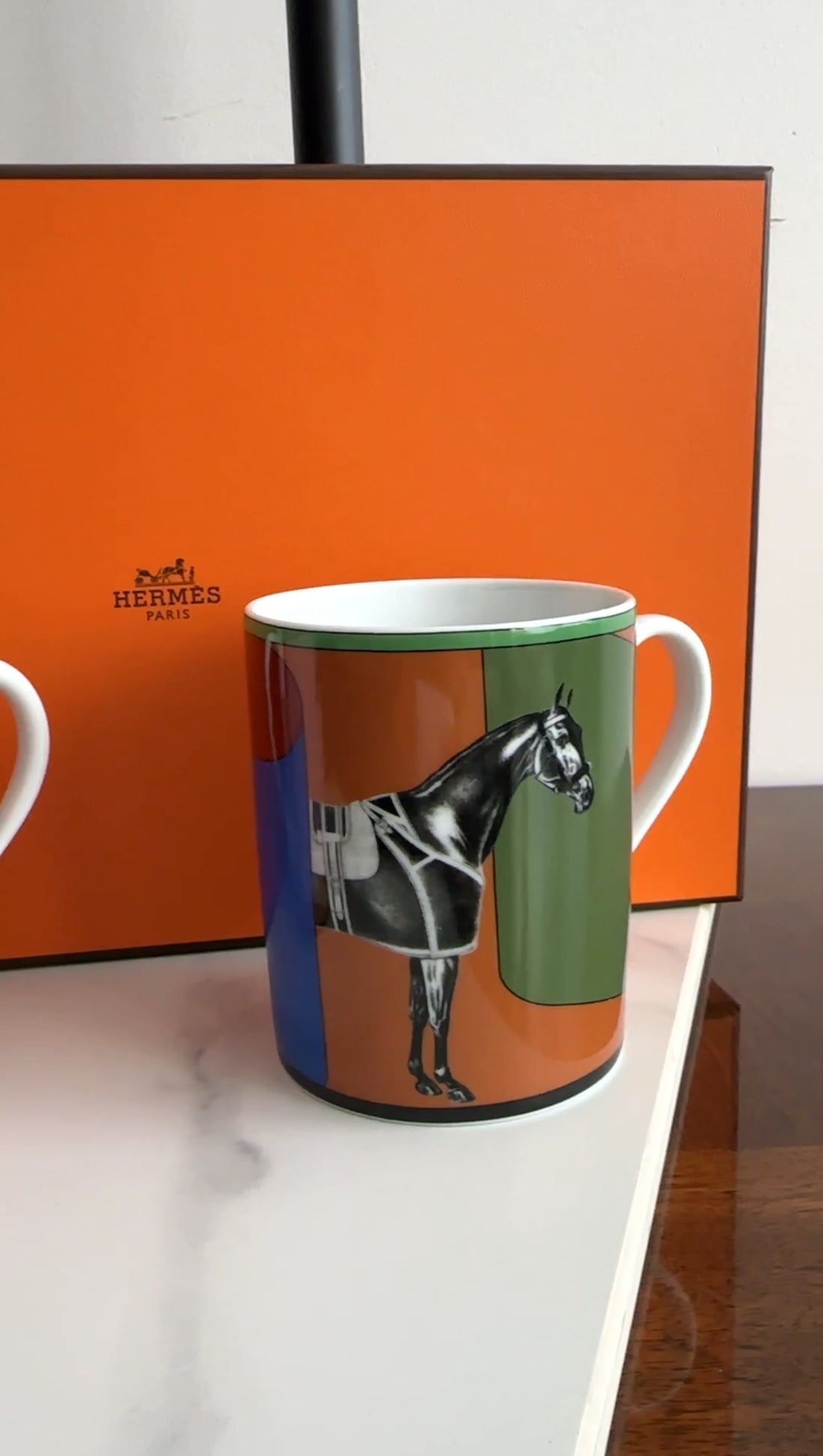 Hermes La Serpentine 2 Mugs Set - Horse