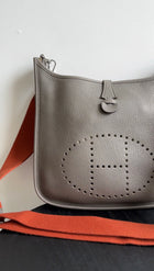 Hermes Evelyne III 29 Clemence Etoupe with Rust Strap