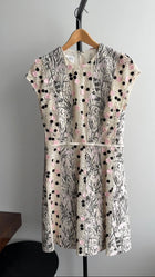 Giambattista Valli Ivory Pink Black Guipuire Lace Short Dress - S (6)
