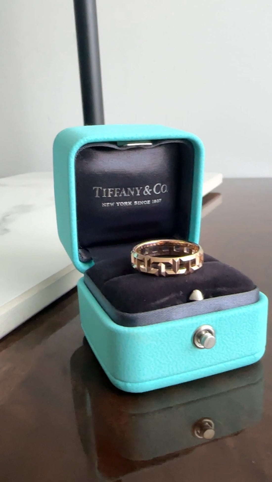 Tiffany T True Rose Gold Wide Band Ring - 8