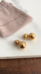 David Yurman 18k Yellow Gold Diamond Solari Double Drop Earrings