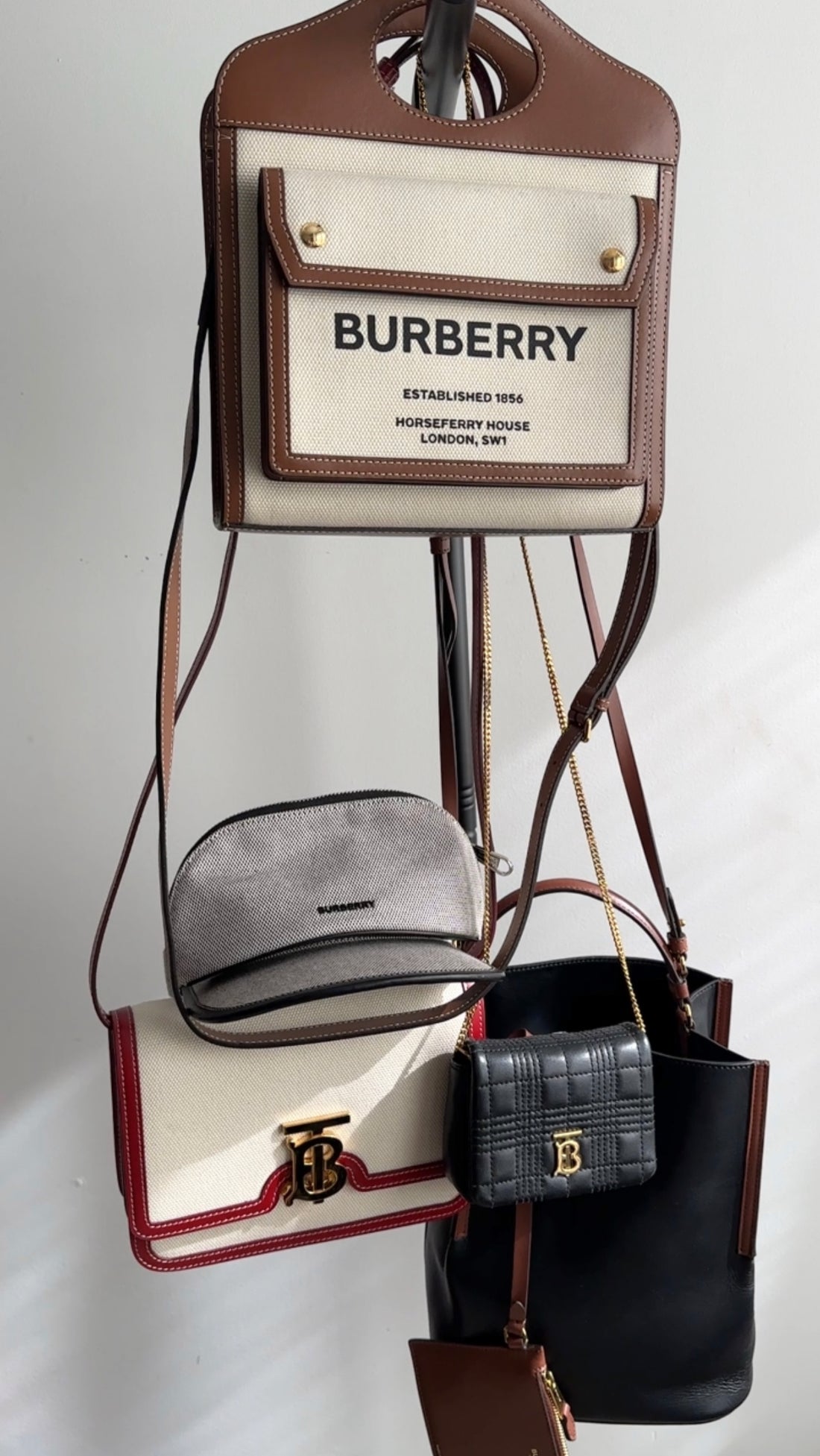 Burberry Canvas Visor with Zip Pouch